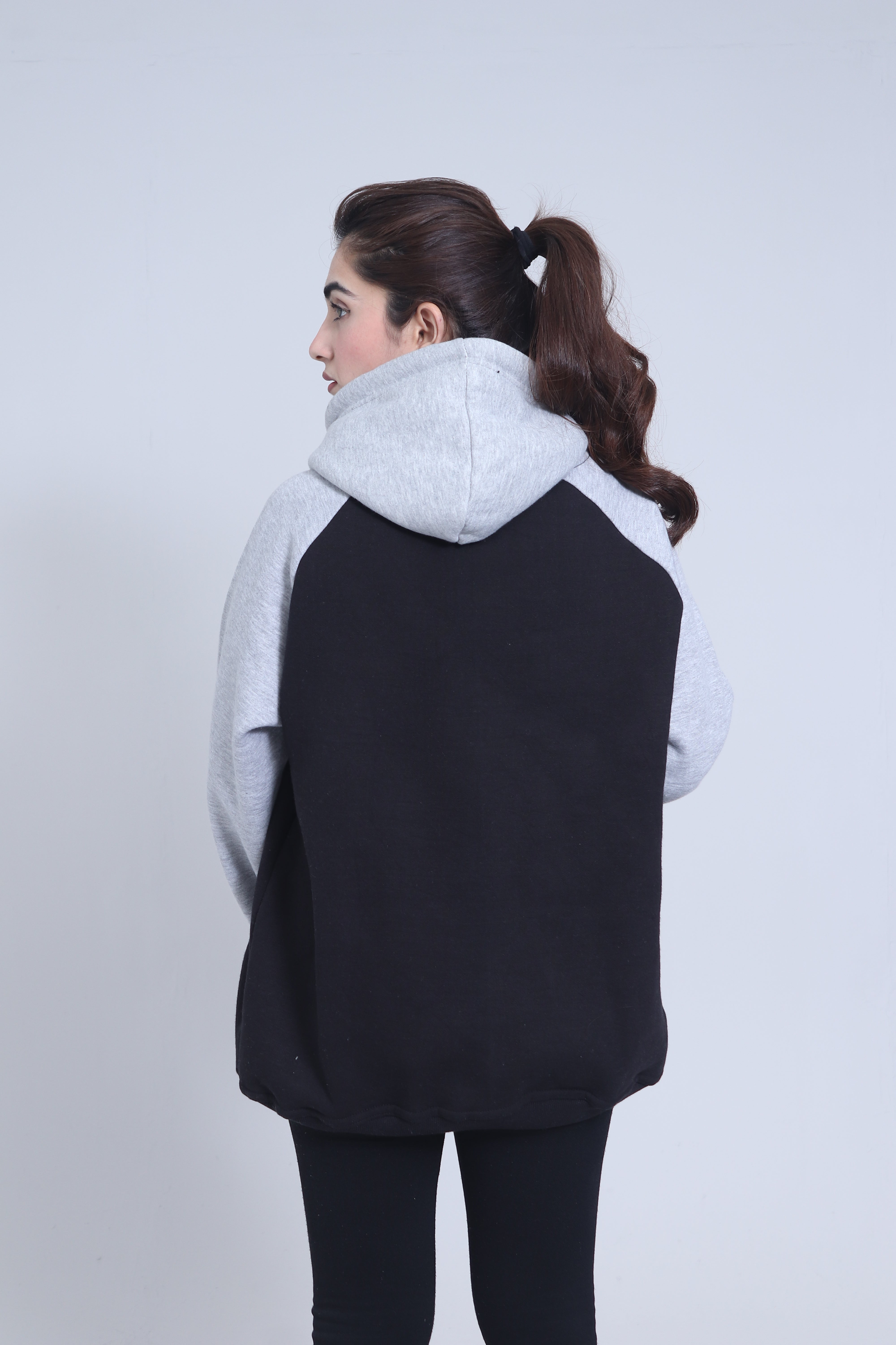 Pullover Hoodie – Light Grey & Black Ashwear Classic Unisex